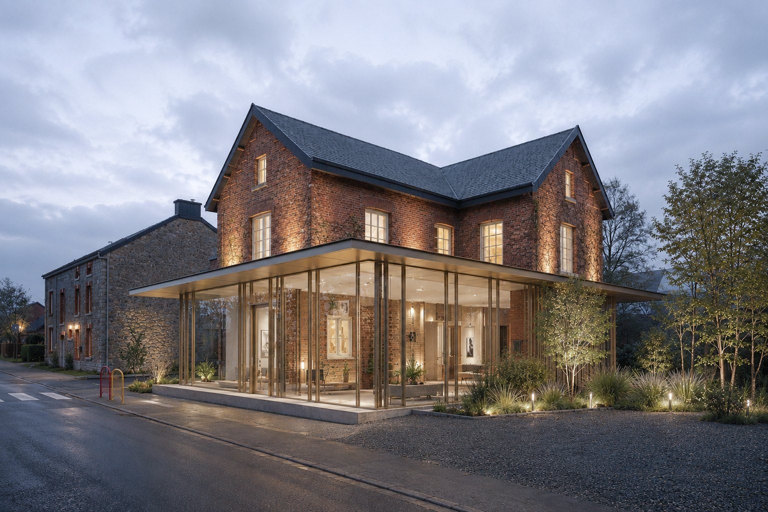 Maison d'angle, en vente
