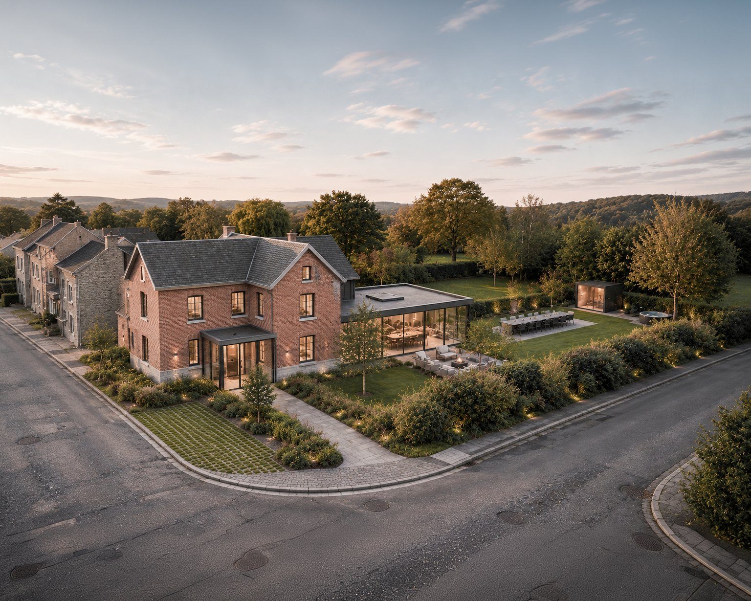 Maison d'angle, en vente